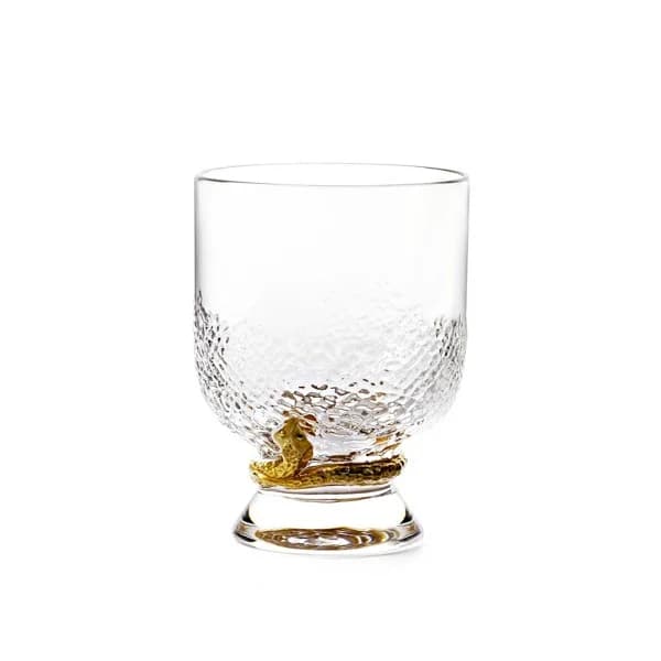 Roberto Cavalli Python Gold Old Fashioned Glass - Set of 2
