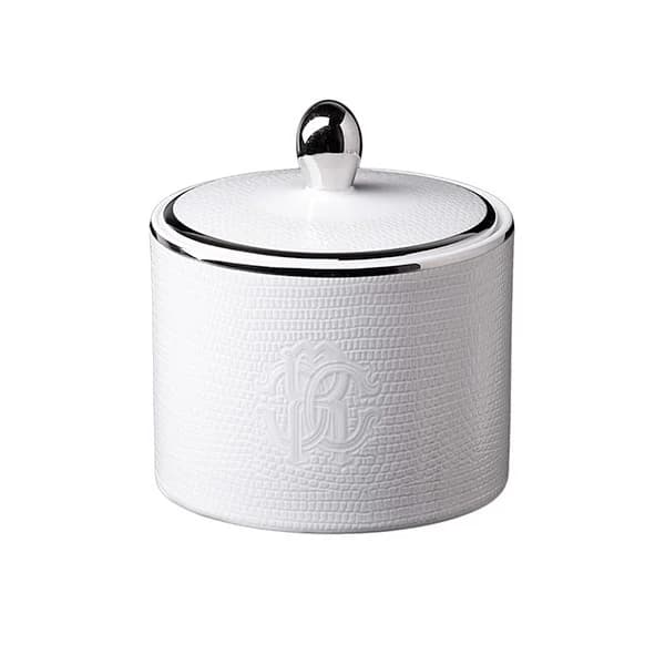 Roberto Cavalli Lizzard Platinum Sugar Pot