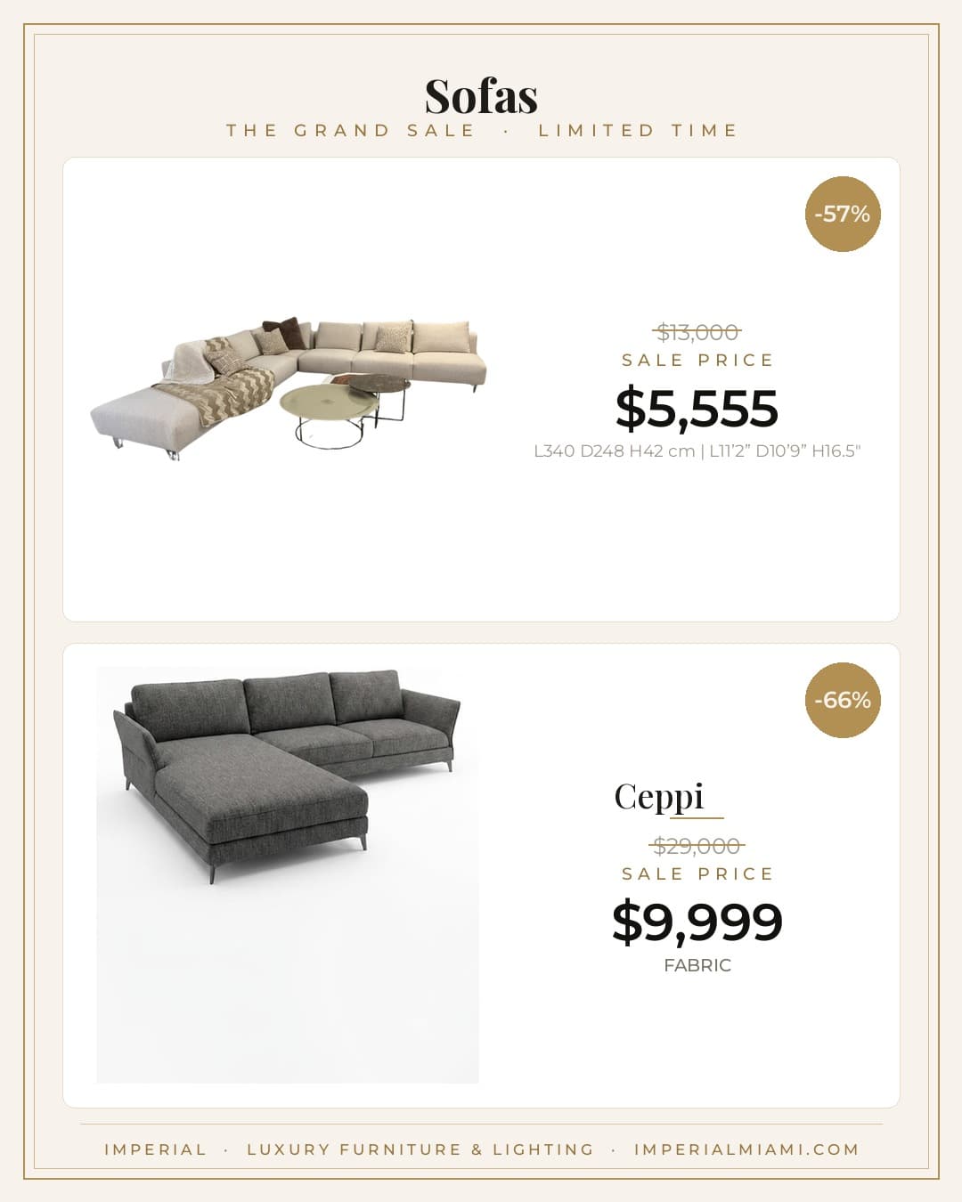 Sofas sale piece