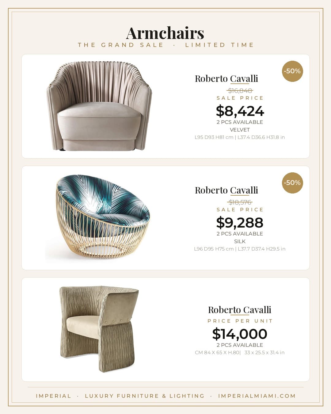 Armchairs sale piece