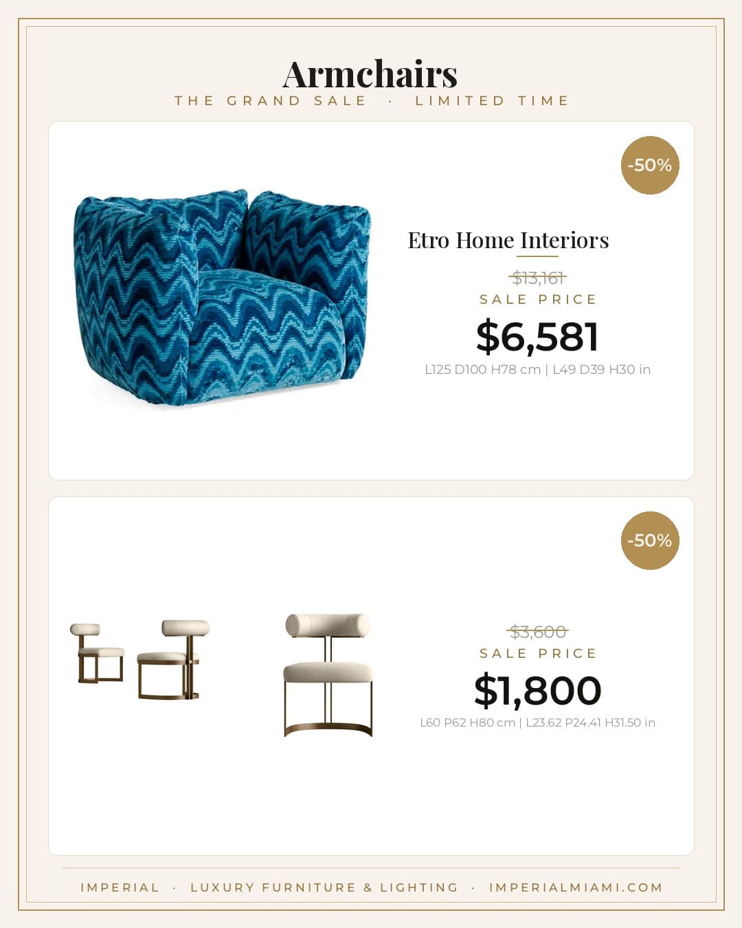 Armchairs sale piece