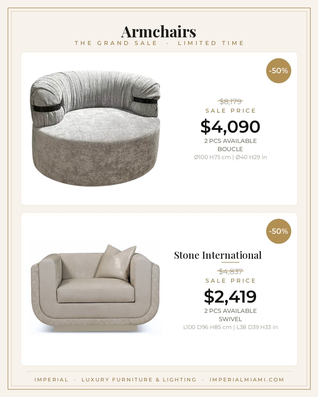 Armchairs sale piece
