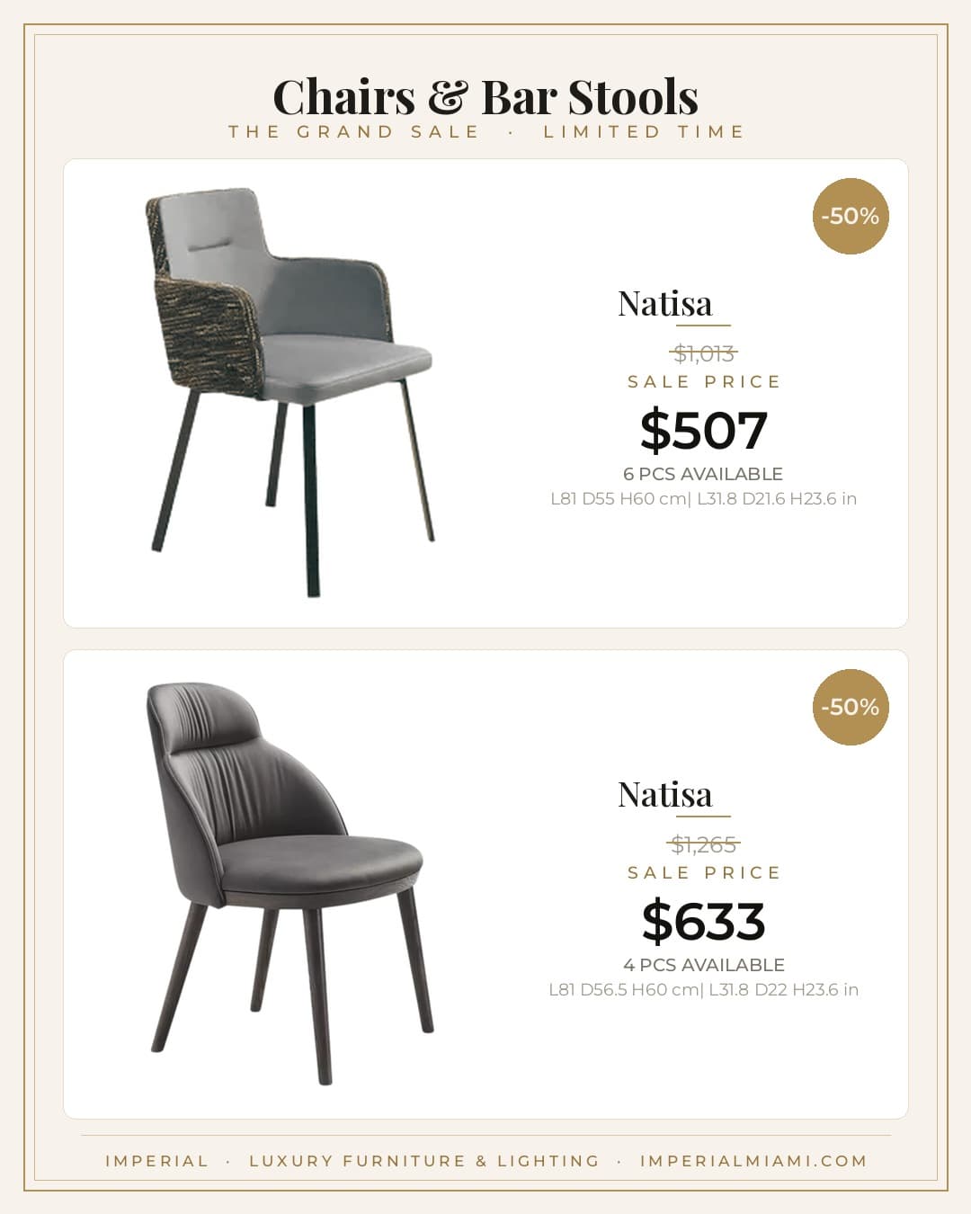 Chairs & Bar Stools sale piece