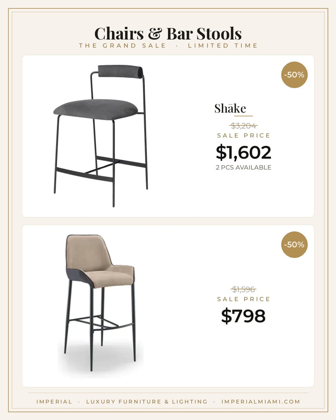 Chairs & Bar Stools sale piece