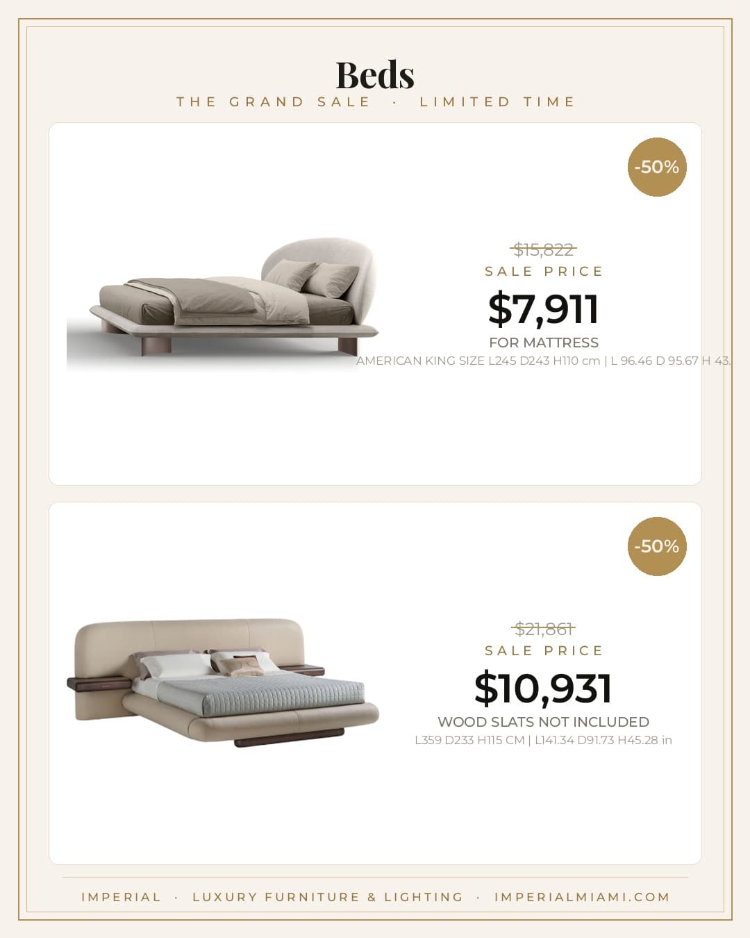Beds sale piece