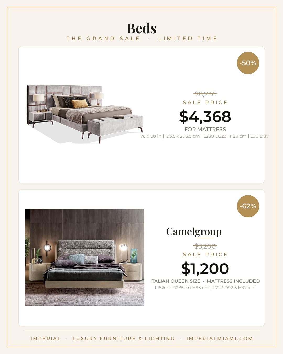 Beds sale piece