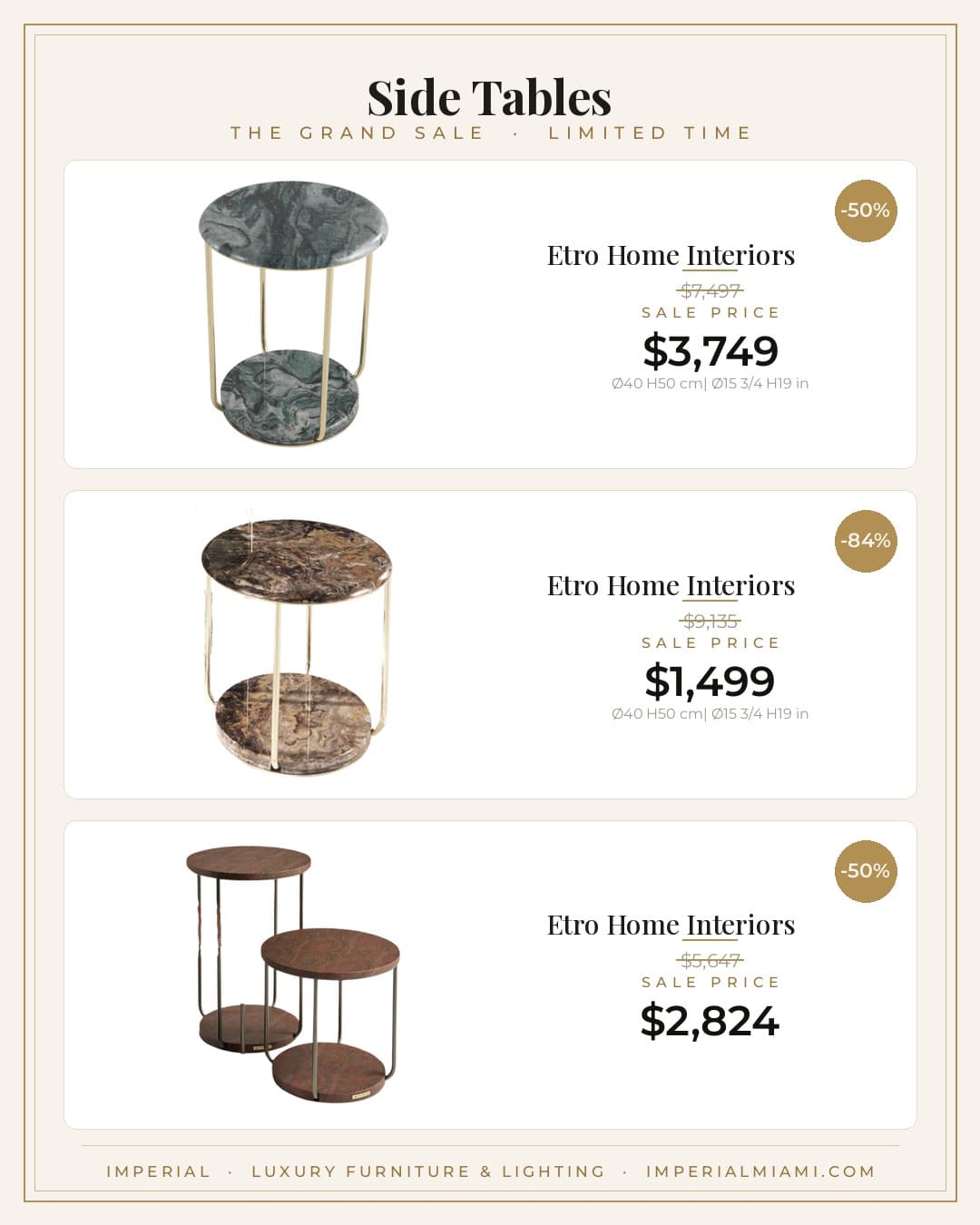 Side Tables sale piece