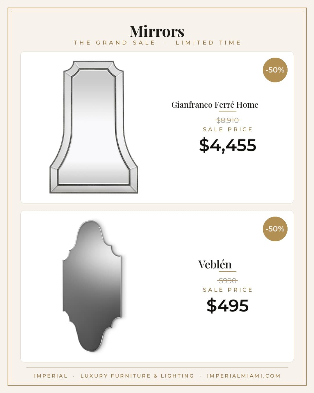 Mirrors sale piece