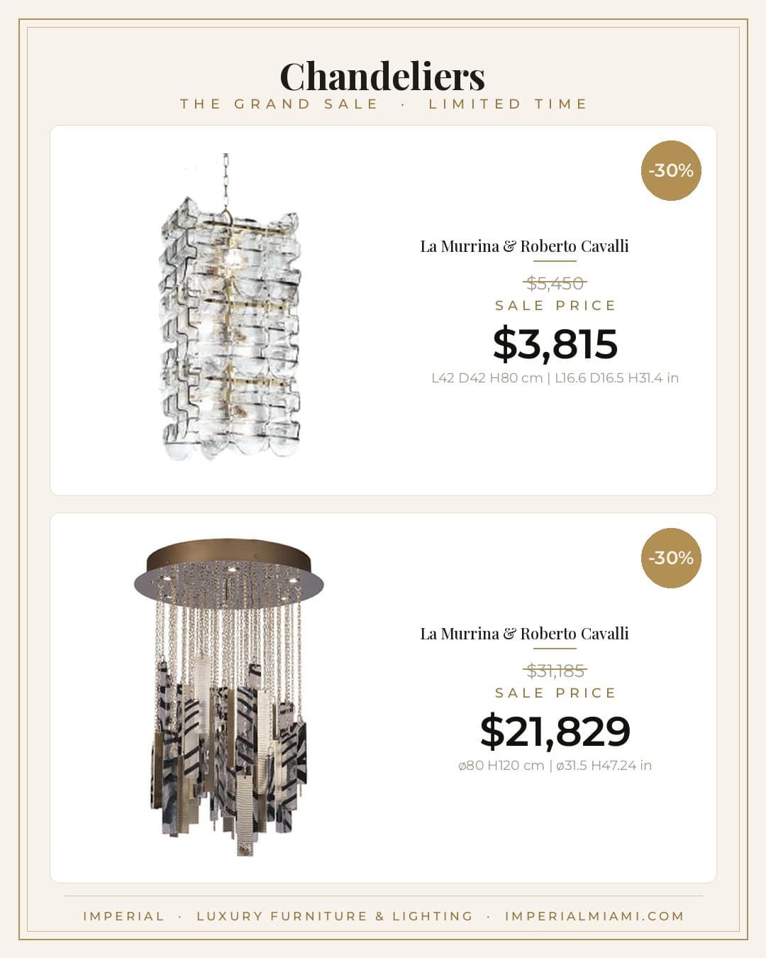 Chandeliers sale piece