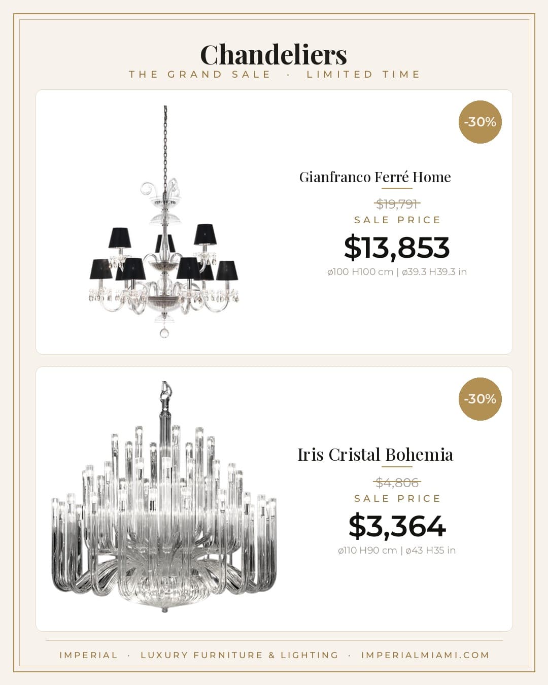 Chandeliers sale piece