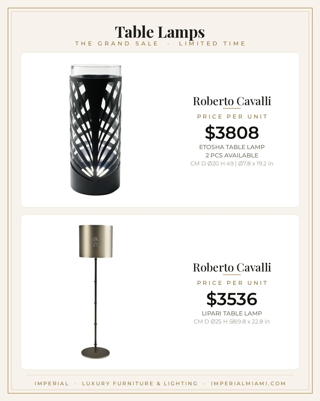 Table Lamps sale piece