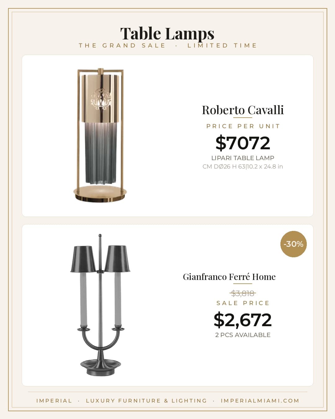 Table Lamps sale piece