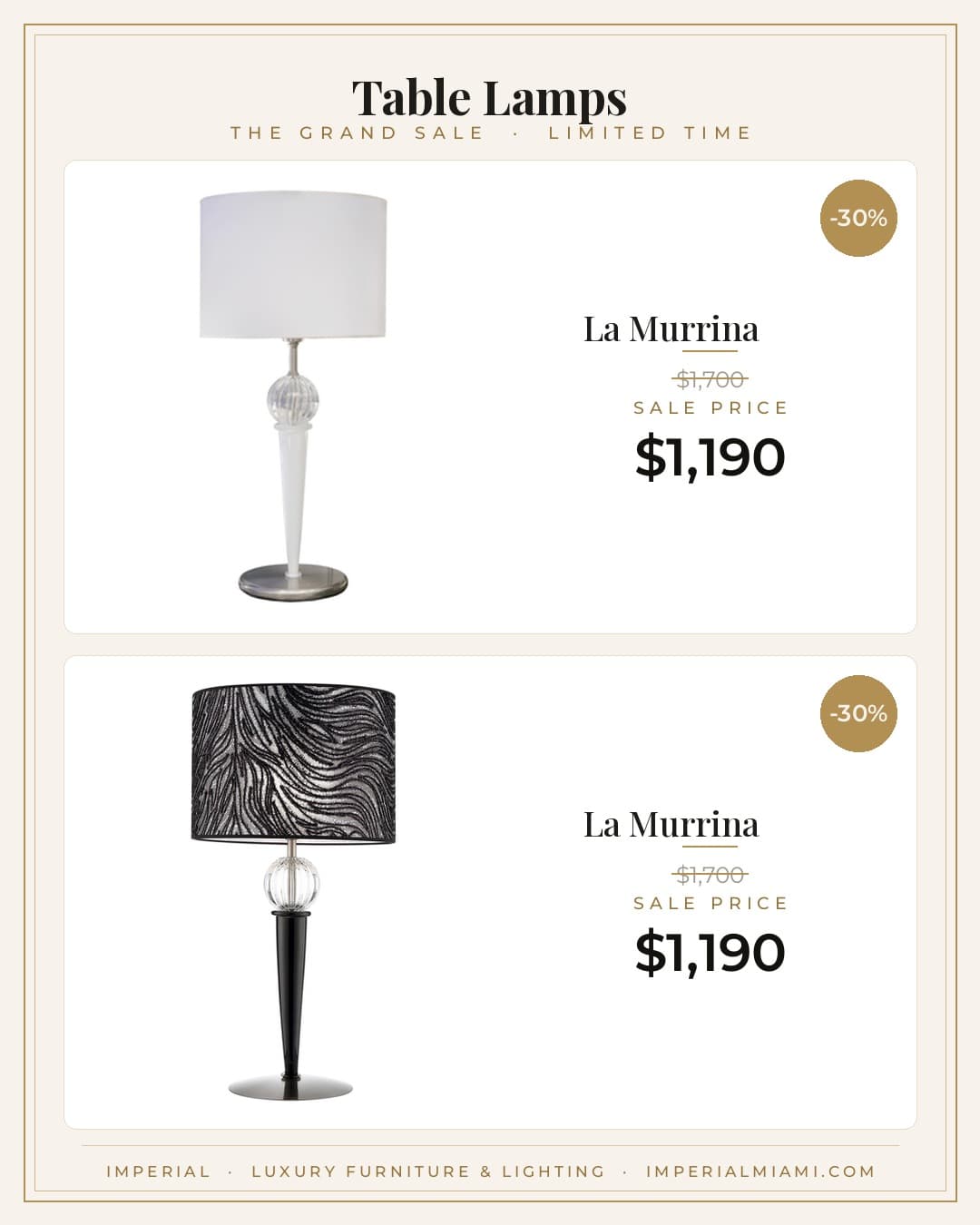 Table Lamps sale piece