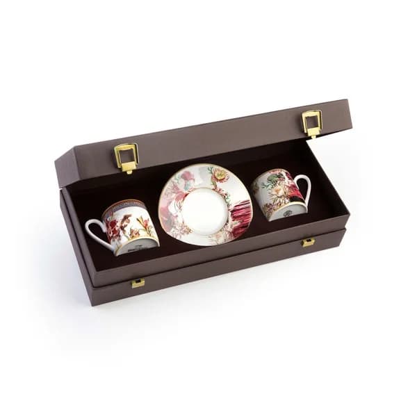 Roberto Cavalli Flowers Coffee Cup & Saucer Box - Set of 2